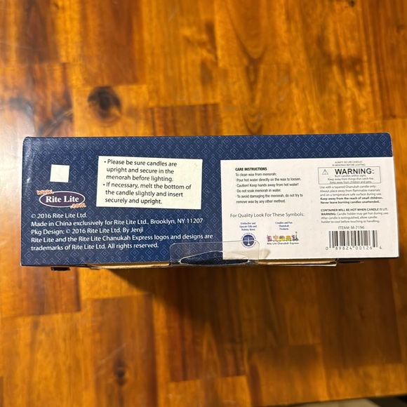 NIB Menorah with Candles - Picture 3 of 8